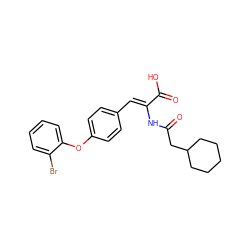 O=C(CC1CCCCC1)N/C(=C\c1ccc(Oc2ccccc2Br)cc1)C(=O)O ZINC000028521240