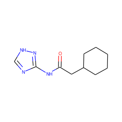 O=C(CC1CCCCC1)Nc1nc[nH]n1 ZINC000005731798