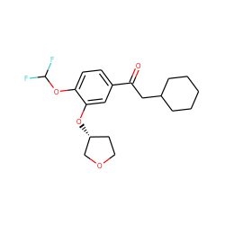 O=C(CC1CCCCC1)c1ccc(OC(F)F)c(O[C@@H]2CCOC2)c1 ZINC000040392936