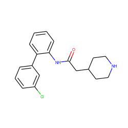 O=C(CC1CCNCC1)Nc1ccccc1-c1cccc(Cl)c1 ZINC000049049696