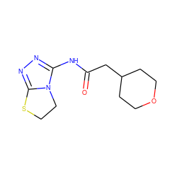 O=C(CC1CCOCC1)Nc1nnc2n1CCS2 ZINC000096933426