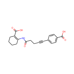 O=C(CCC#Cc1ccc(C(=O)O)cc1)NC1=C(C(=O)O)CCCC1 ZINC001772615582