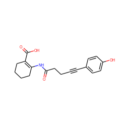 O=C(CCC#Cc1ccc(O)cc1)NC1=C(C(=O)O)CCCC1 ZINC001772596824