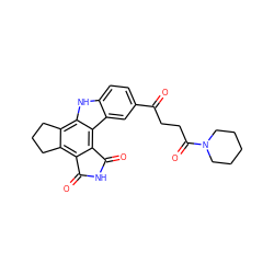 O=C(CCC(=O)N1CCCCC1)c1ccc2[nH]c3c4c(c5c(c3c2c1)C(=O)NC5=O)CCC4 ZINC000073223418