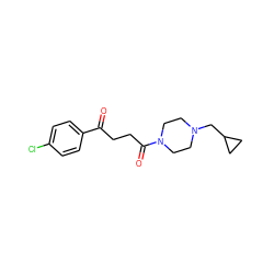 O=C(CCC(=O)N1CCN(CC2CC2)CC1)c1ccc(Cl)cc1 ZINC000013561104