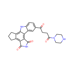 O=C(CCC(=O)N1CCNCC1)c1ccc2[nH]c3c4c(c5c(c3c2c1)C(=O)NC5=O)CCC4 ZINC000073225030