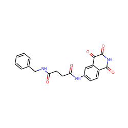 O=C(CCC(=O)Nc1ccc2c(c1)C(=O)C(=O)NC2=O)NCc1ccccc1 ZINC000013683281