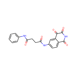 O=C(CCC(=O)Nc1ccc2c(c1)C(=O)C(=O)NC2=O)Nc1ccccc1 ZINC000013683285