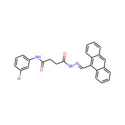 O=C(CCC(=O)Nc1cccc(Br)c1)N/N=C/c1c2ccccc2cc2ccccc12 ZINC000003112462