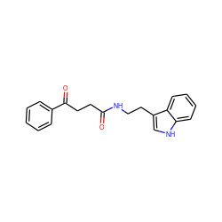 O=C(CCC(=O)c1ccccc1)NCCc1c[nH]c2ccccc12 ZINC000002171911