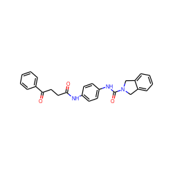 O=C(CCC(=O)c1ccccc1)Nc1ccc(NC(=O)N2Cc3ccccc3C2)cc1 ZINC000166967935