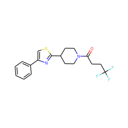 O=C(CCC(F)(F)F)N1CCC(c2nc(-c3ccccc3)cs2)CC1 ZINC000082152028