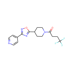 O=C(CCC(F)(F)F)N1CCC(c2nc(-c3ccncc3)no2)CC1 ZINC000073198085