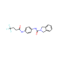 O=C(CCC(F)(F)F)Nc1ccc(NC(=O)N2Cc3ccccc3C2)cc1 ZINC000166631550