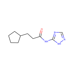 O=C(CCC1CCCC1)Nc1ncn[nH]1 ZINC000002845376