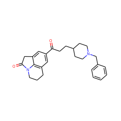 O=C(CCC1CCN(Cc2ccccc2)CC1)c1cc2c3c(c1)CC(=O)N3CCC2 ZINC000033988035