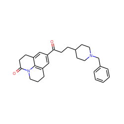 O=C(CCC1CCN(Cc2ccccc2)CC1)c1cc2c3c(c1)CCC(=O)N3CCC2 ZINC000066101239