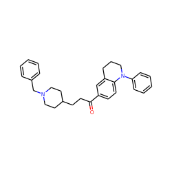 O=C(CCC1CCN(Cc2ccccc2)CC1)c1ccc2c(c1)CCCN2c1ccccc1 ZINC000049036782