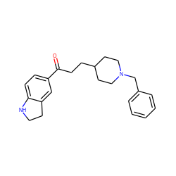 O=C(CCC1CCN(Cc2ccccc2)CC1)c1ccc2c(c1)CCN2 ZINC000013737830