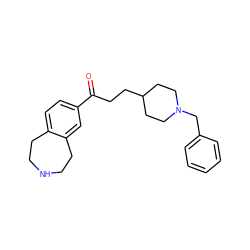 O=C(CCC1CCN(Cc2ccccc2)CC1)c1ccc2c(c1)CCNCC2 ZINC000003780498