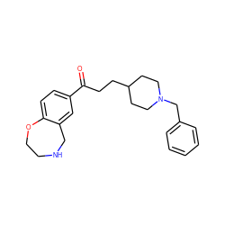 O=C(CCC1CCN(Cc2ccccc2)CC1)c1ccc2c(c1)CNCCO2 ZINC000034581310