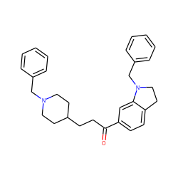 O=C(CCC1CCN(Cc2ccccc2)CC1)c1ccc2c(c1)N(Cc1ccccc1)CC2 ZINC000013737849