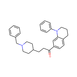 O=C(CCC1CCN(Cc2ccccc2)CC1)c1ccc2c(c1)N(c1ccccc1)CCC2 ZINC000049036832