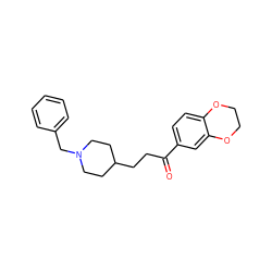 O=C(CCC1CCN(Cc2ccccc2)CC1)c1ccc2c(c1)OCCO2 ZINC000013740820