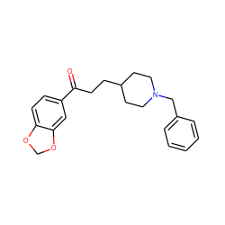 O=C(CCC1CCN(Cc2ccccc2)CC1)c1ccc2c(c1)OCO2 ZINC000049035188