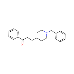 O=C(CCC1CCN(Cc2ccccc2)CC1)c1ccccc1 ZINC000013740819