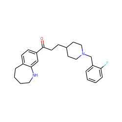 O=C(CCC1CCN(Cc2ccccc2F)CC1)c1ccc2c(c1)NCCCC2 ZINC000013737863