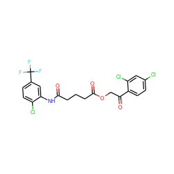 O=C(CCCC(=O)OCC(=O)c1ccc(Cl)cc1Cl)Nc1cc(C(F)(F)F)ccc1Cl ZINC000002998467