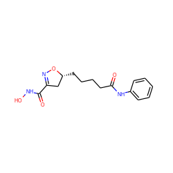 O=C(CCCC[C@@H]1CC(C(=O)NO)=NO1)Nc1ccccc1 ZINC000064573948