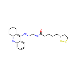 O=C(CCCC[C@@H]1CCSS1)NCCNc1c2c(nc3ccccc13)CCCC2 ZINC000013607657