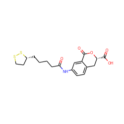 O=C(CCCC[C@@H]1CCSS1)Nc1ccc2c(c1)C(=O)O[C@H](C(=O)O)C2 ZINC000043023459