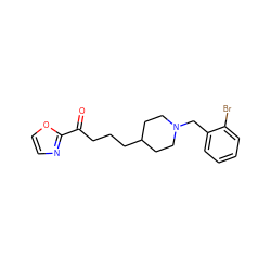 O=C(CCCC1CCN(Cc2ccccc2Br)CC1)c1ncco1 ZINC000029126545