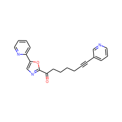 O=C(CCCCC#Cc1cccnc1)c1ncc(-c2ccccn2)o1 ZINC000014979958