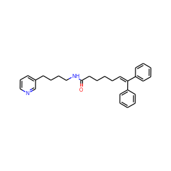 O=C(CCCCC=C(c1ccccc1)c1ccccc1)NCCCCc1cccnc1 ZINC000029486013