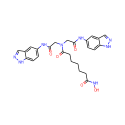 O=C(CCCCCC(=O)N(CC(=O)Nc1ccc2[nH]ncc2c1)CC(=O)Nc1ccc2[nH]ncc2c1)NO ZINC000029133404