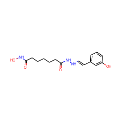 O=C(CCCCCC(=O)NN/C=C/c1cccc(O)c1)NO ZINC000040846294