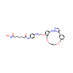 O=C(CCCCCC(=O)Nc1ccc(NCCOc2ccc3cc2COC/C=C/COCc2cccc(c2)-c2ccnc(n2)N3)cc1)NO ZINC001772653407