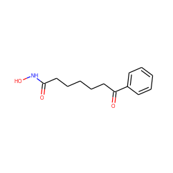 O=C(CCCCCC(=O)c1ccccc1)NO ZINC000013474398