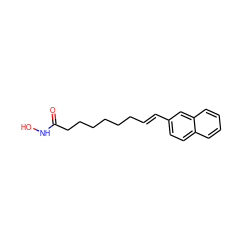 O=C(CCCCCC/C=C/c1ccc2ccccc2c1)NO ZINC000103207137