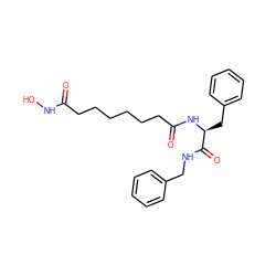 O=C(CCCCCCC(=O)N[C@@H](Cc1ccccc1)C(=O)NCc1ccccc1)NO ZINC000013475067