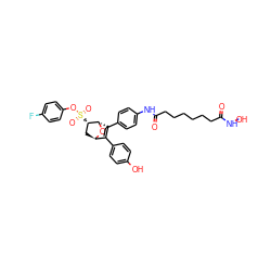 O=C(CCCCCCC(=O)Nc1ccc(C2=C(c3ccc(O)cc3)[C@H]3C[C@H](S(=O)(=O)Oc4ccc(F)cc4)[C@H]2O3)cc1)NO ZINC000473108235