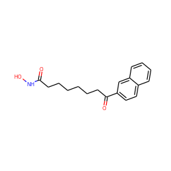 O=C(CCCCCCC(=O)c1ccc2ccccc2c1)NO ZINC000013474409