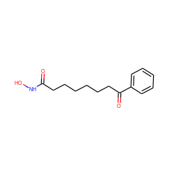 O=C(CCCCCCC(=O)c1ccccc1)NO ZINC000013474399