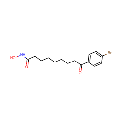 O=C(CCCCCCCC(=O)c1ccc(Br)cc1)NO ZINC000103206861