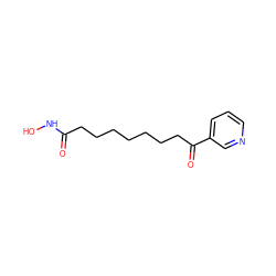 O=C(CCCCCCCC(=O)c1cccnc1)NO ZINC000103208197