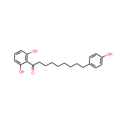 O=C(CCCCCCCCc1ccc(O)cc1)c1c(O)cccc1O ZINC000001564958